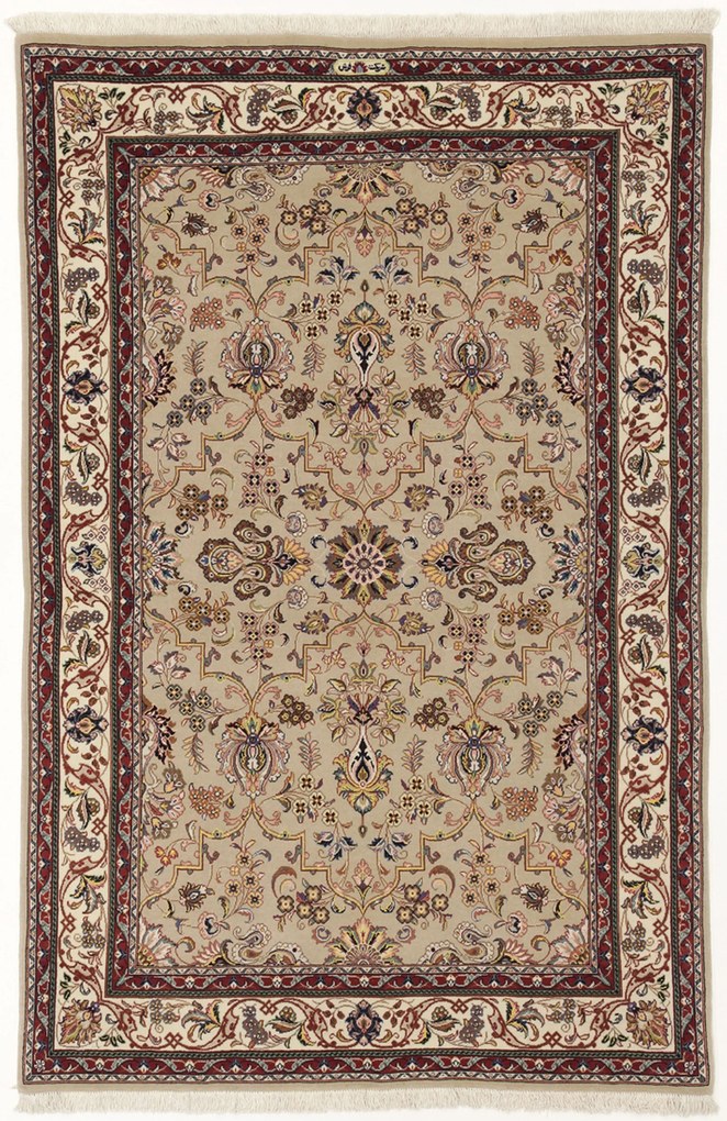 Isfahan Tappeto 160 x 100 (Iran) Annodato A Mano