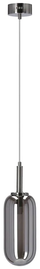 Lampadario LED color antracite con paralume in vetro ø 13 cm Fiuggi – Candellux Lighting