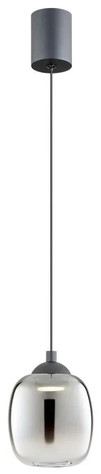 Redo 01-3486 - Lampada a sospensione su cavo KHADI LED/6W/230V CRI90 Ø12 cm nero/fumé