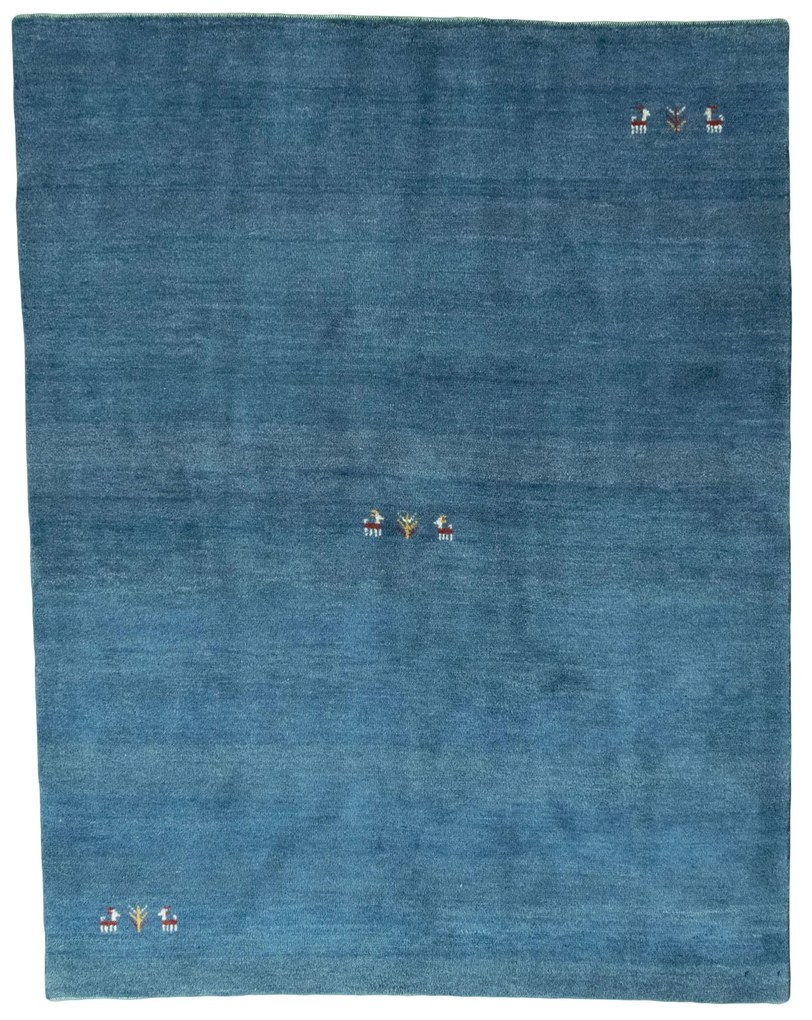 Gabbeh Tappeto 200 x 160 Blu (Iran) Annodato A Mano