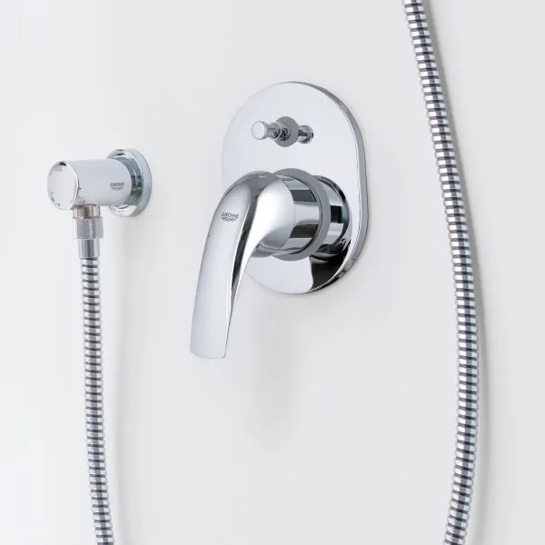 GROHE 29043000 - Miscelatore per vasca EUROCUBE, cromato lucido