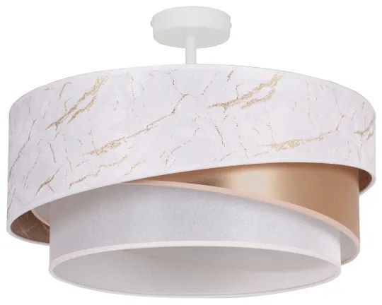 Duolla - Lampadario a plafone KOBO 1xE27/15W/230V diametro 45 cm bianco/oro