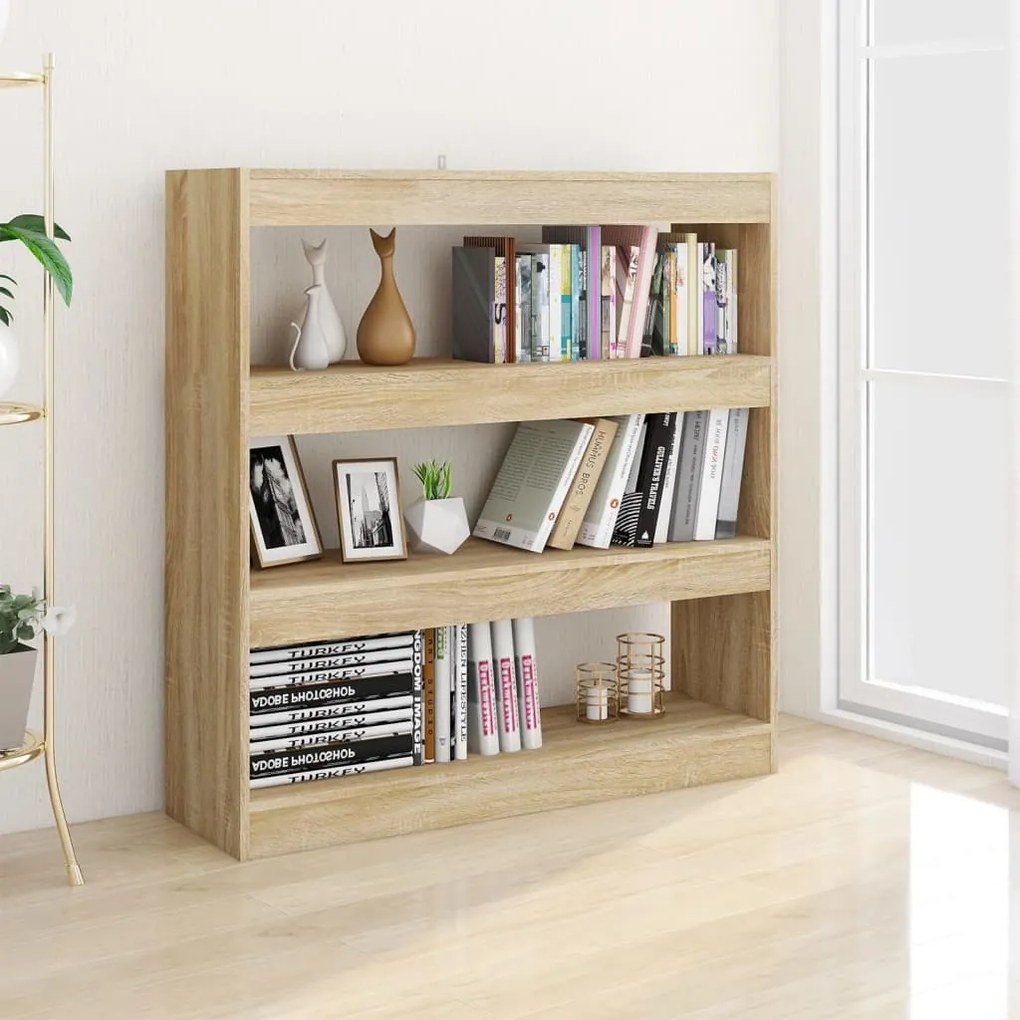 Libreria/Divisorio Rovere Sonoma 100x30x103 cm