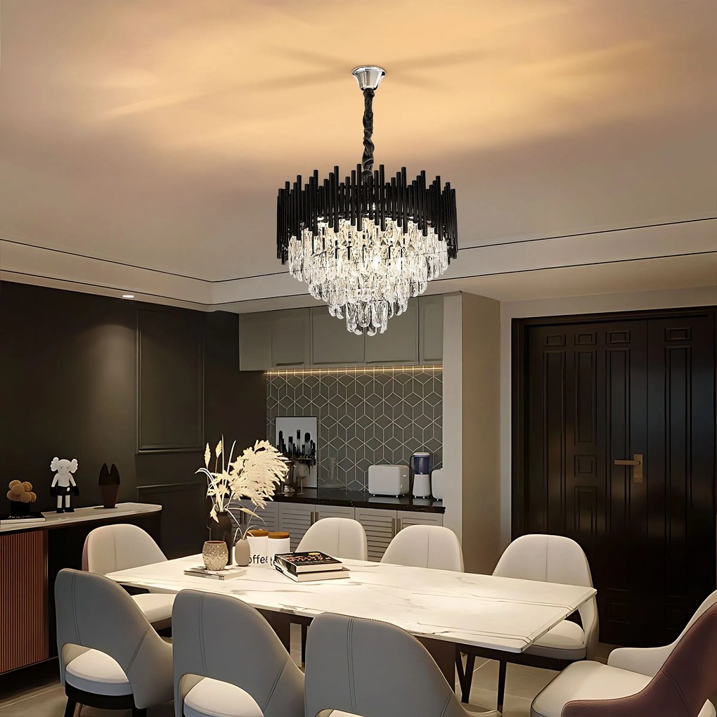 Lampada Cristal G063-CP 50cm BLACK
