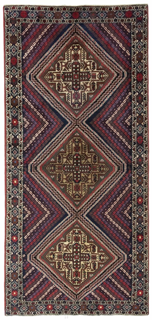 Hamedan Tappeto 220 x 100 (Iran) Annodato A Mano