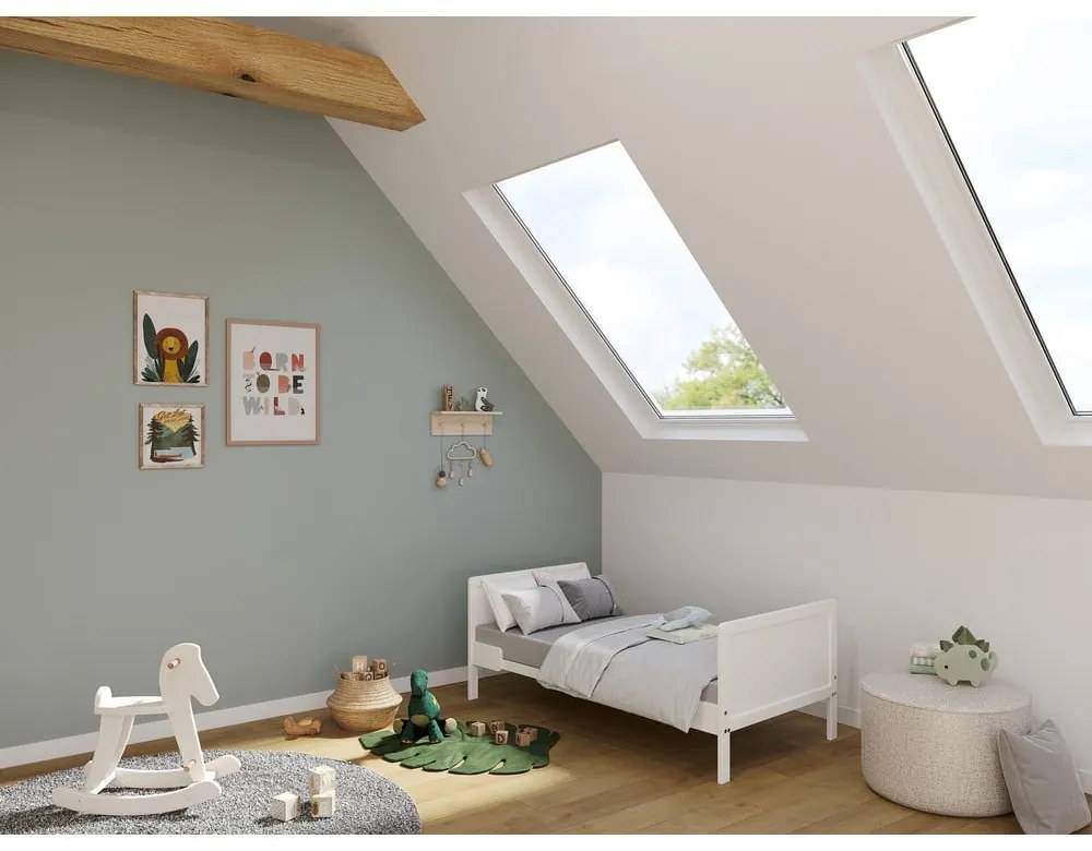 Lettino bianco in faggio massiccio 70x140 cm Alkmaar – Germania