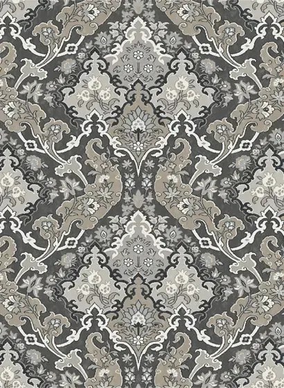 Cole & Son Carta da parati Pushkin - Charcoal/ Grey