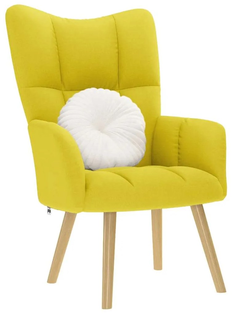 Sedia Relax Giallo Chiaro İn Tessuto /