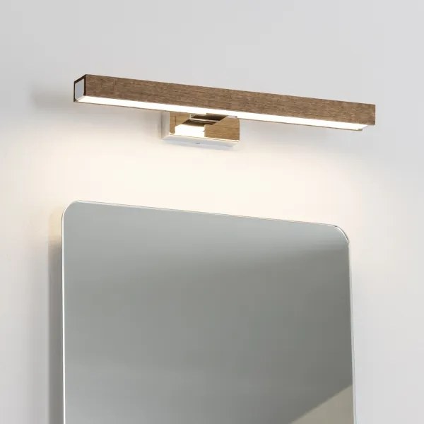 Brilagi-Illuminazione a LED per specchi da bagno WOODY MIRROR LED/8W/230V IP44 quercia/cromo