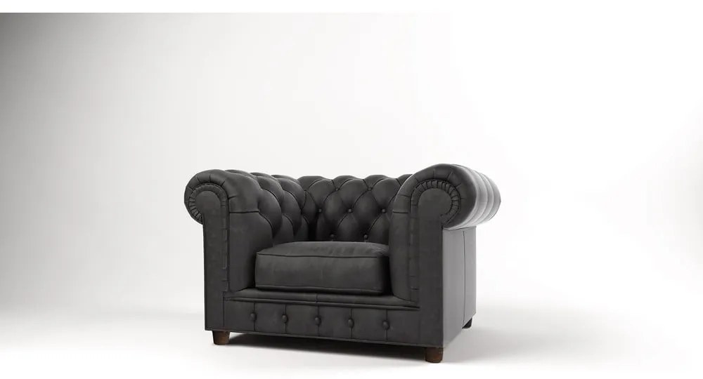 Poltrona in velluto antracite Cambridge - Ropez