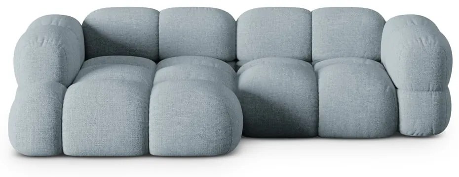 Divano angolare azzurro (con penisola a sinistra/con chaise lounge) Loretto – Cosmopolitan Design