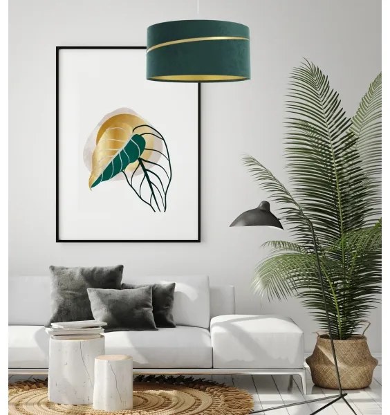 Lampadario a sospensione con filo SWING 1xE27/60W/230V verde/oro