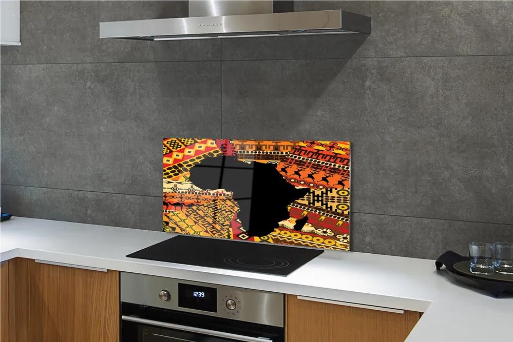 Pannello paraschizzi cucina Modelli di mappe 100x50 cm