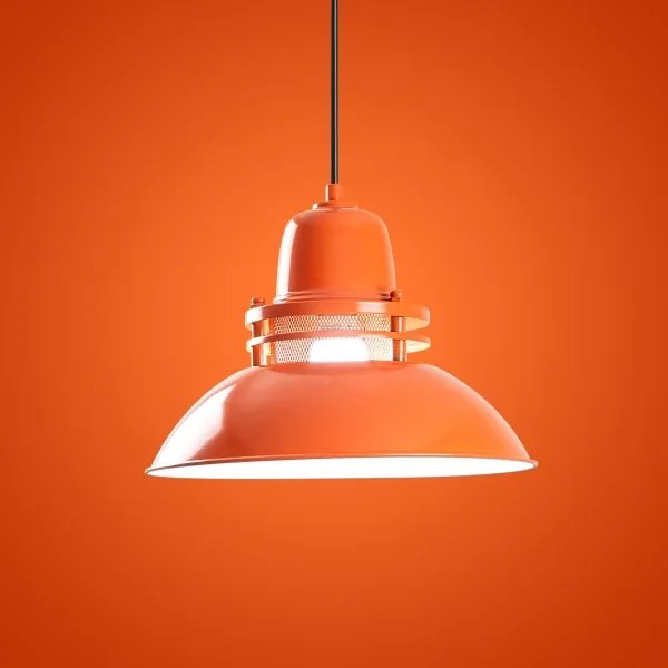 Lampadario a sospensione su cavo TIBET 1xE27/40W/230V arancione