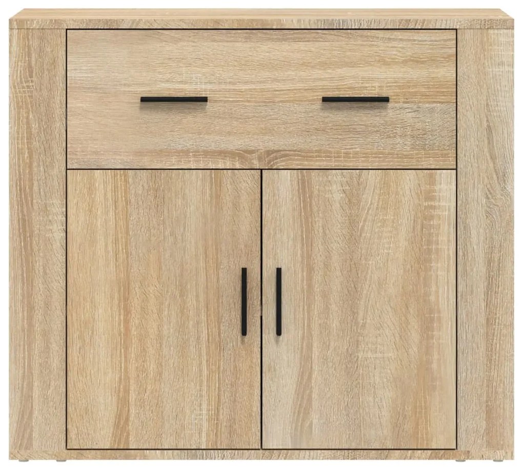 Credenza Rovere Sonoma 80x33x70 cm in Legno Multistrato