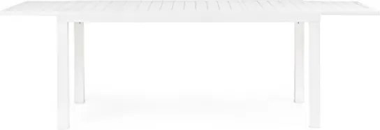 Tavolo In Alluminio Bianco Allungabile Da Esterno 90x160-240 Cm Hilde Bizzotto