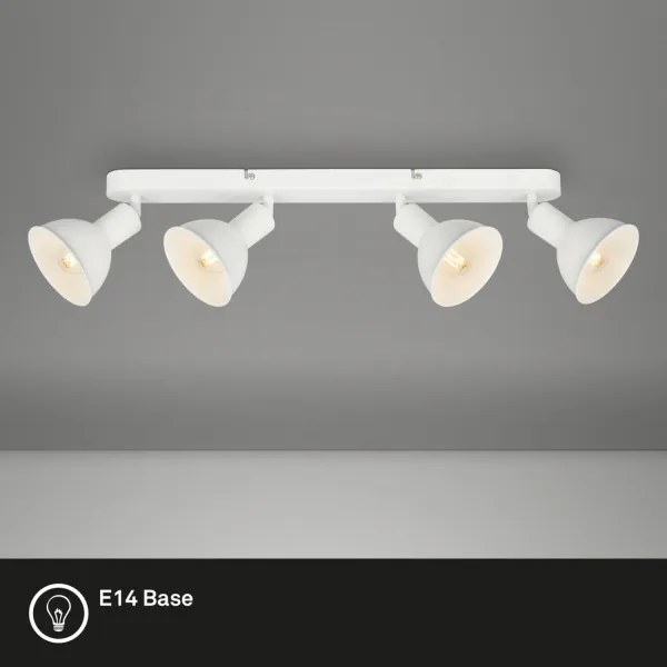 Brilo - Faretto RETRO 4xE14/25W/230V bianco