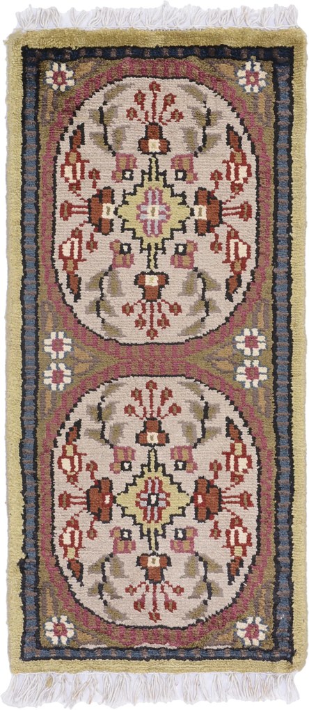Agra Tappeto orientale 30 x 60 (Indian) Annodato A Mano