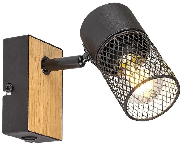 Rabalux 71151 - Faretto da parete METTA 1xE14/40W/230V quercia