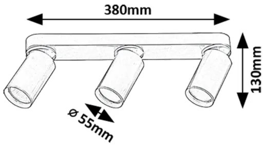 Rabalux 73077 - Faretto MIRINA 3xGU10/5W/230V oro