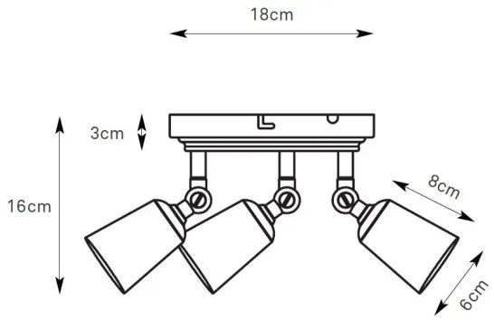 Markslöjd 108981 - Faretto TINY 3xGU10/7W/230V cromo lucido