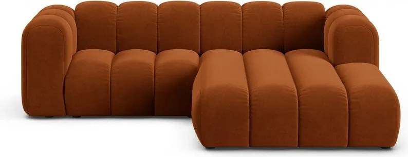 Divano angolare arancione ad angolo destro Lupine - Micadoni Home