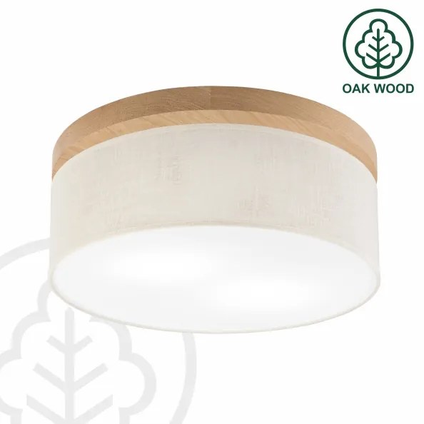 Brilagi - LED Plafoniera BELLADONNA 2xE27/15W/230V diametro 40 cm color crema/quercia