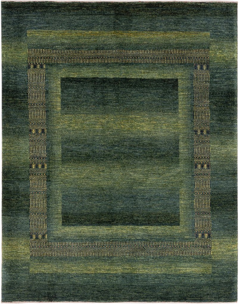 Loribaft Tappeto 200x160 Verde (Iran) Annodato A Mano