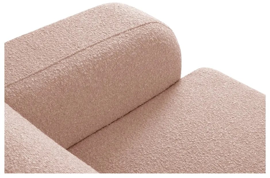 Divano angolare rosa in tessuto bouclé (angolo sinistro) Molino - Micadoni Home