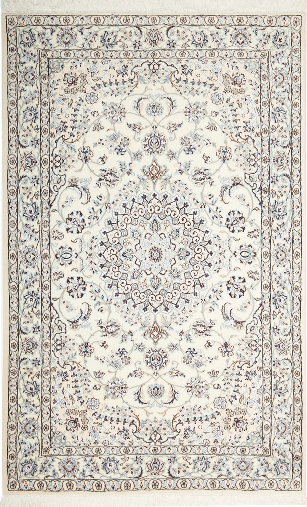 Nain Tappeto 130x200 Beige (Iran) Annodato A Mano