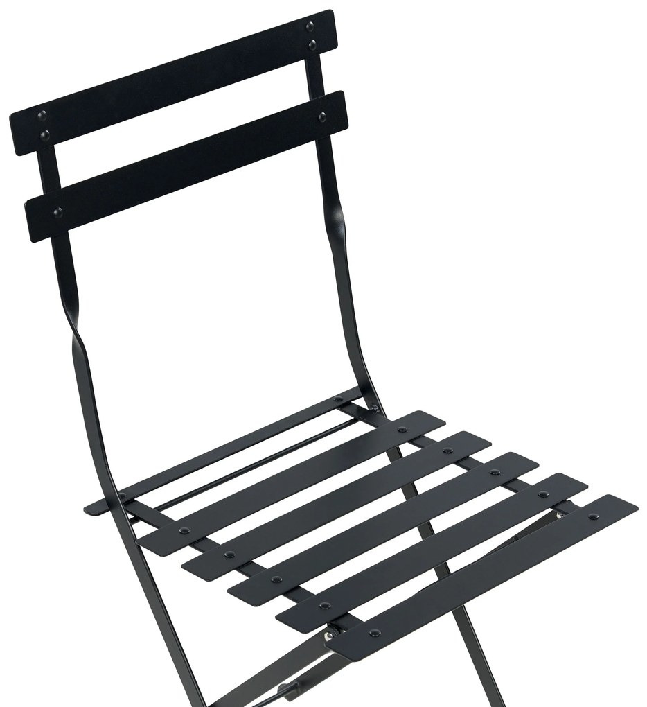 Set da balcone acciaio nero FIORI Beliani
