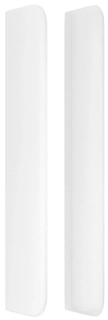 Testiera ad orecchio bianco 83x16x118/128 cm in similpelle