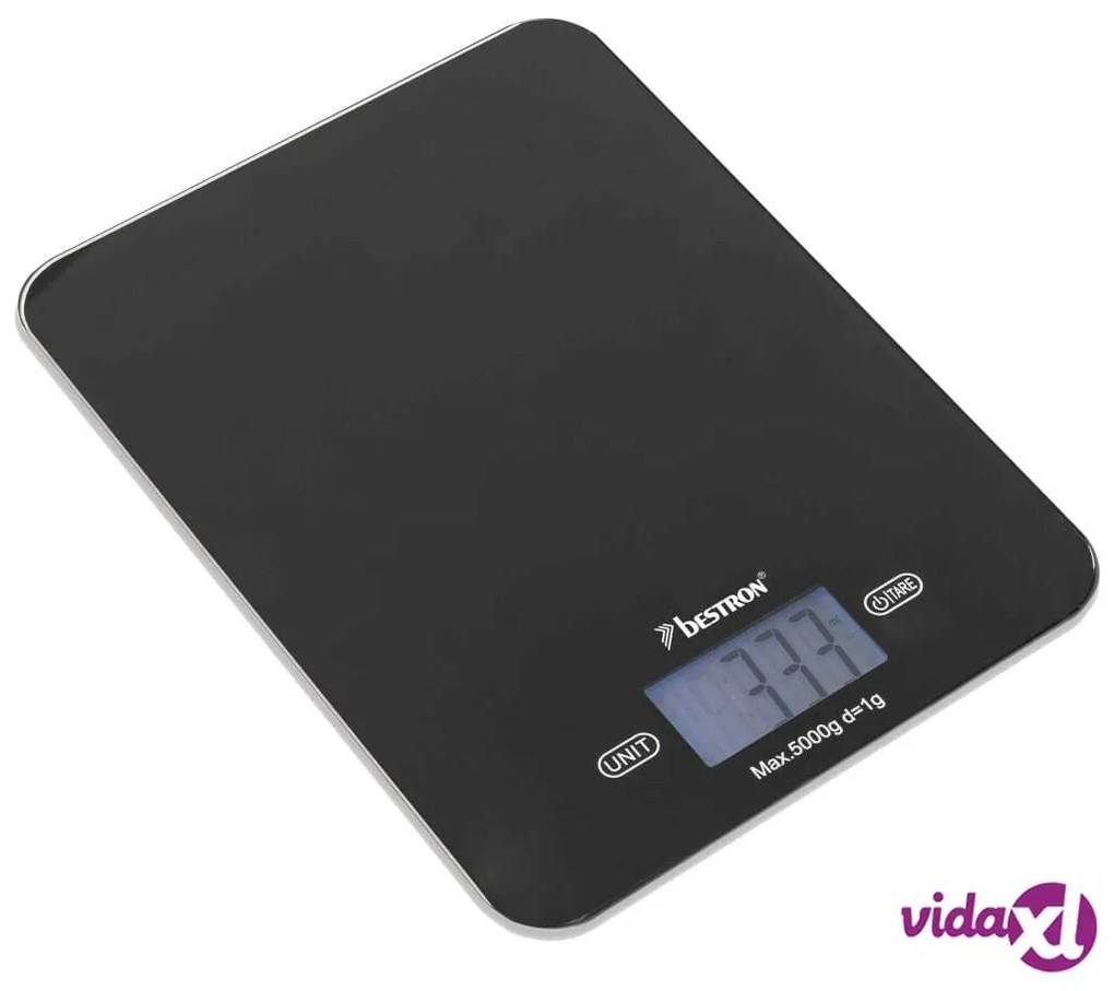 Bestron Bilancia da Cucina Elettronica AKS710Z Nera 5 kg