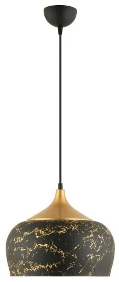 Lampadario a sospensione con cavo MONZA 1xE27/40W/230V Ø 30 cm nero/bronzo