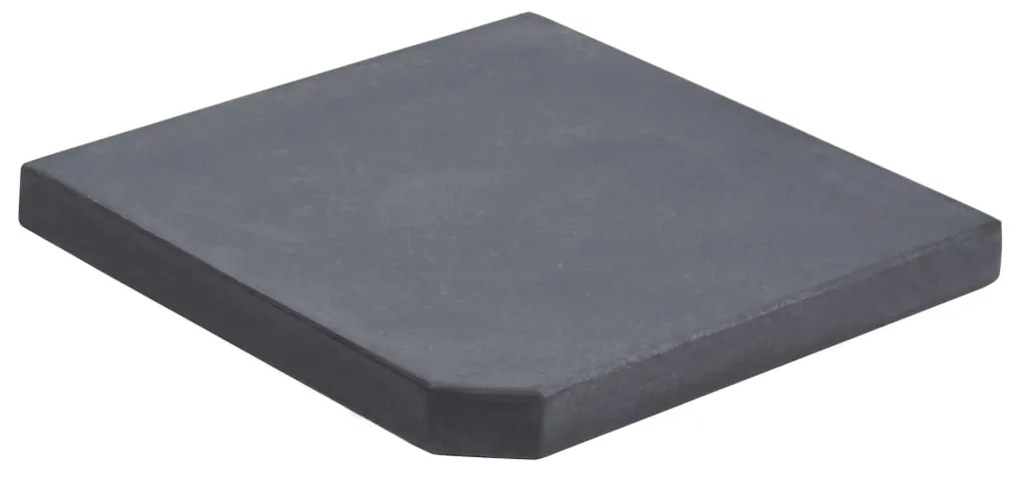 Piastra Di Peso Per Ombrellone Nera İn Granito Quadrata 25 Kg /