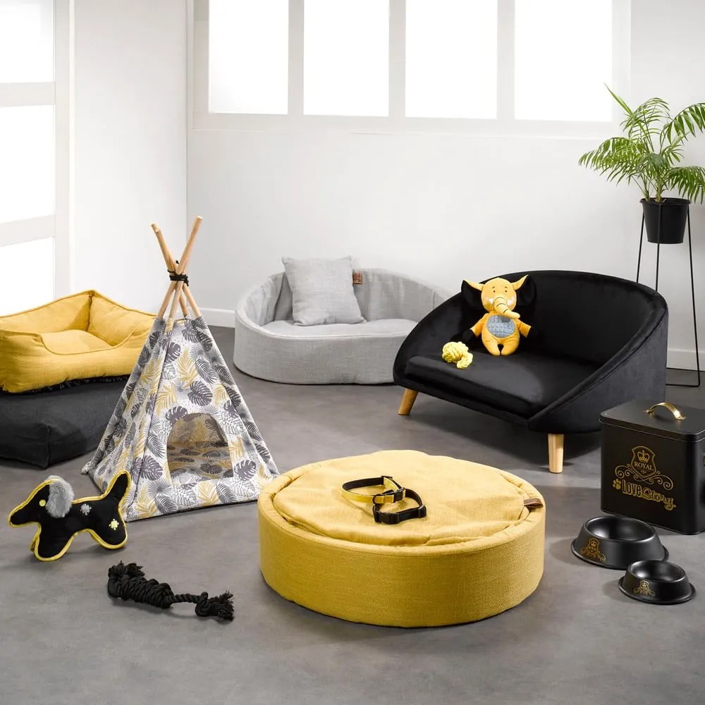 Letto giallo per cani 60x80 cm - Love Story