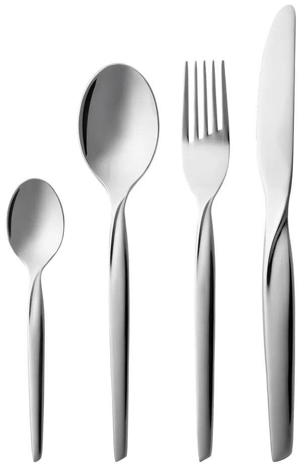 Posate argentate in acciaio inox 16 pz Twist – Gense