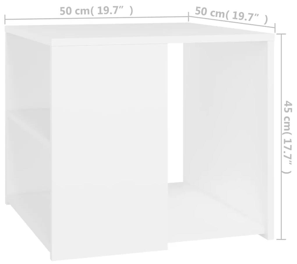 Tavolino Bianco 50x50x45 cm in Legno Multistrato