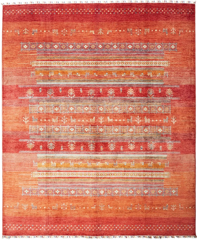 Gabbeh Tappeto 250 x 300 Rosa (Pakistan) Tessuto A Mano