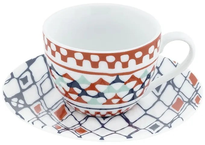 Set di 6 tazze in porcellana con piattini Goji - Villa Altachiara