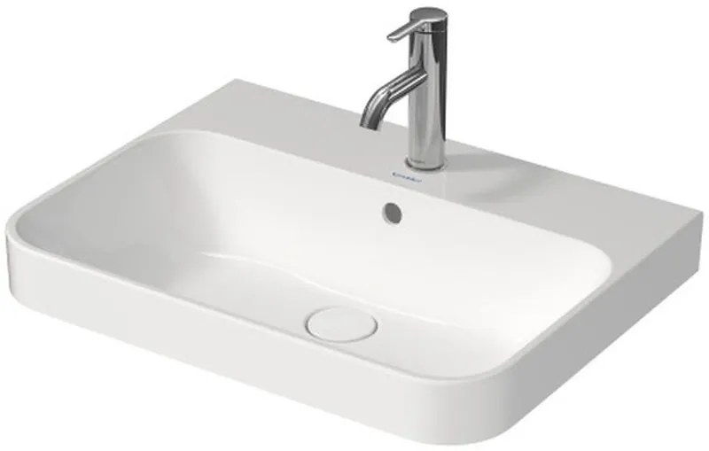 Duravit Happy D.2 lavabo 60x46 cm rettangolare da appoggio bianco-antracite 2360606100