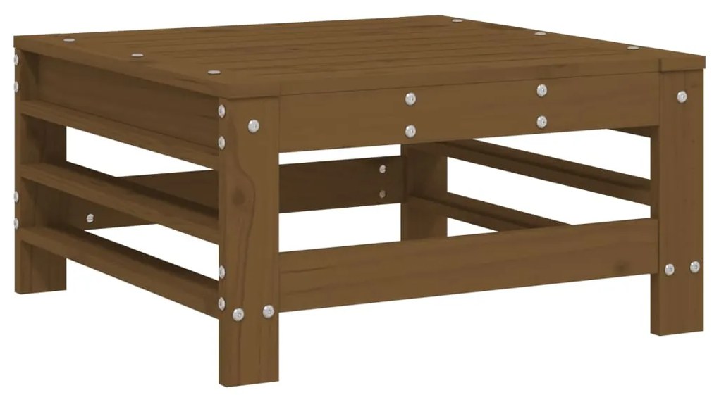 Set Salotto da Giardino 7 pz Miele in Legno Massello di Pino