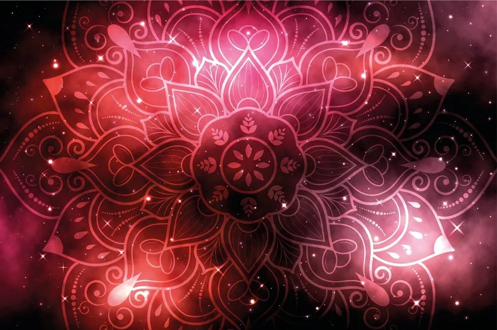 Carta da parati – Mandala con sfondo galattico