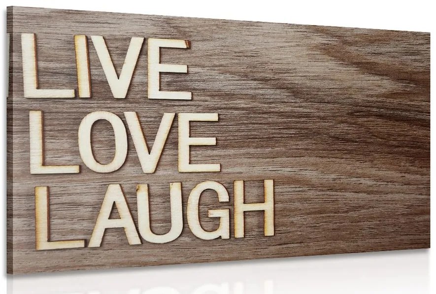 Stampa su tela – Con parole - Live Love Laugh