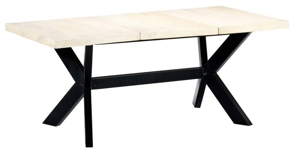 Tavolo Da Pranzo 180x90x75 Cm İn Legno Massello Di Mango /