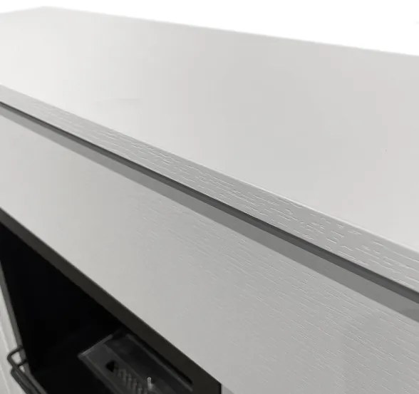 Camino elettrico da terra in legno Bianco BELLINI L96 x P35 x H96 cm