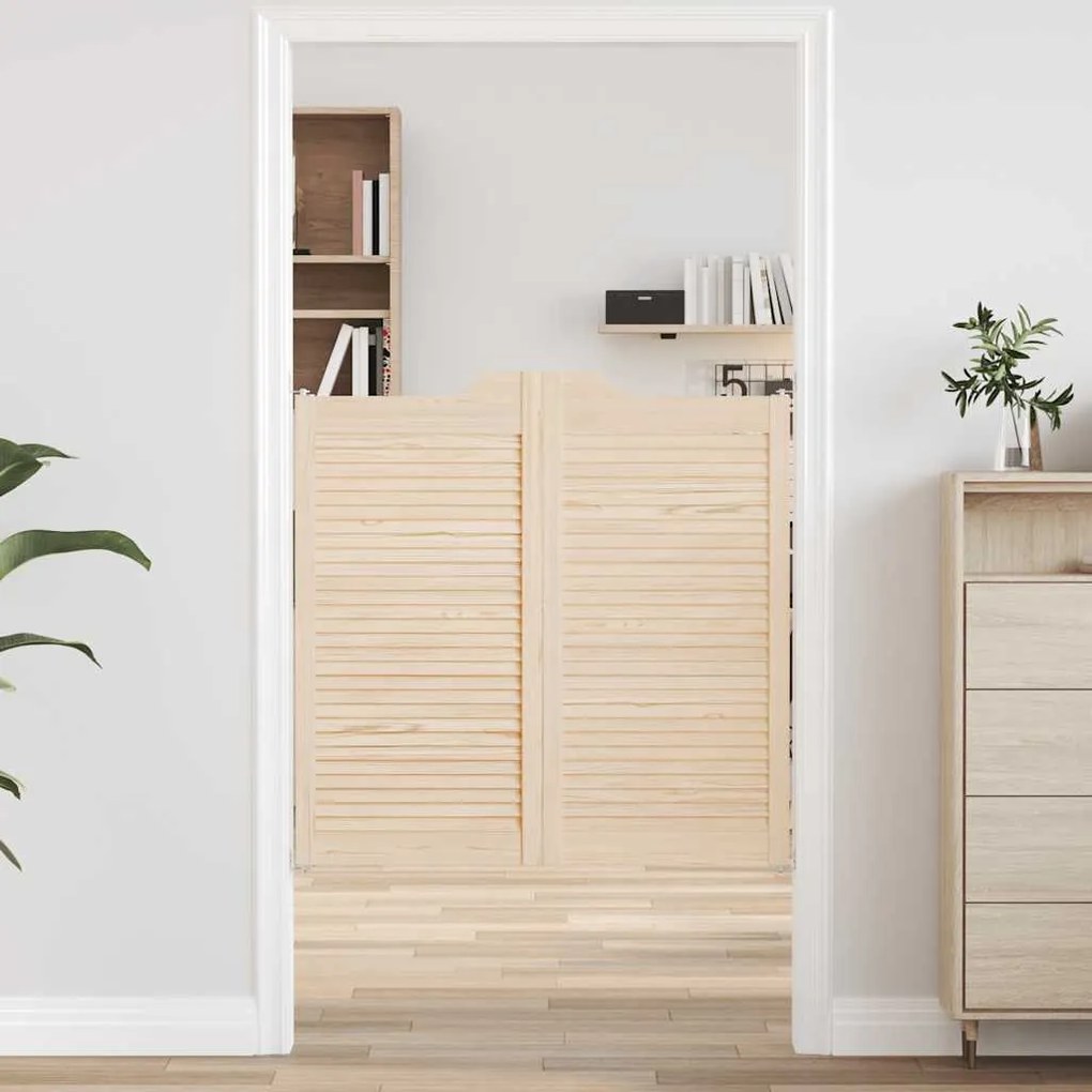 Porte A Battente 1-paio Design Lamelle 100x100 Cm Legno Di Pino /