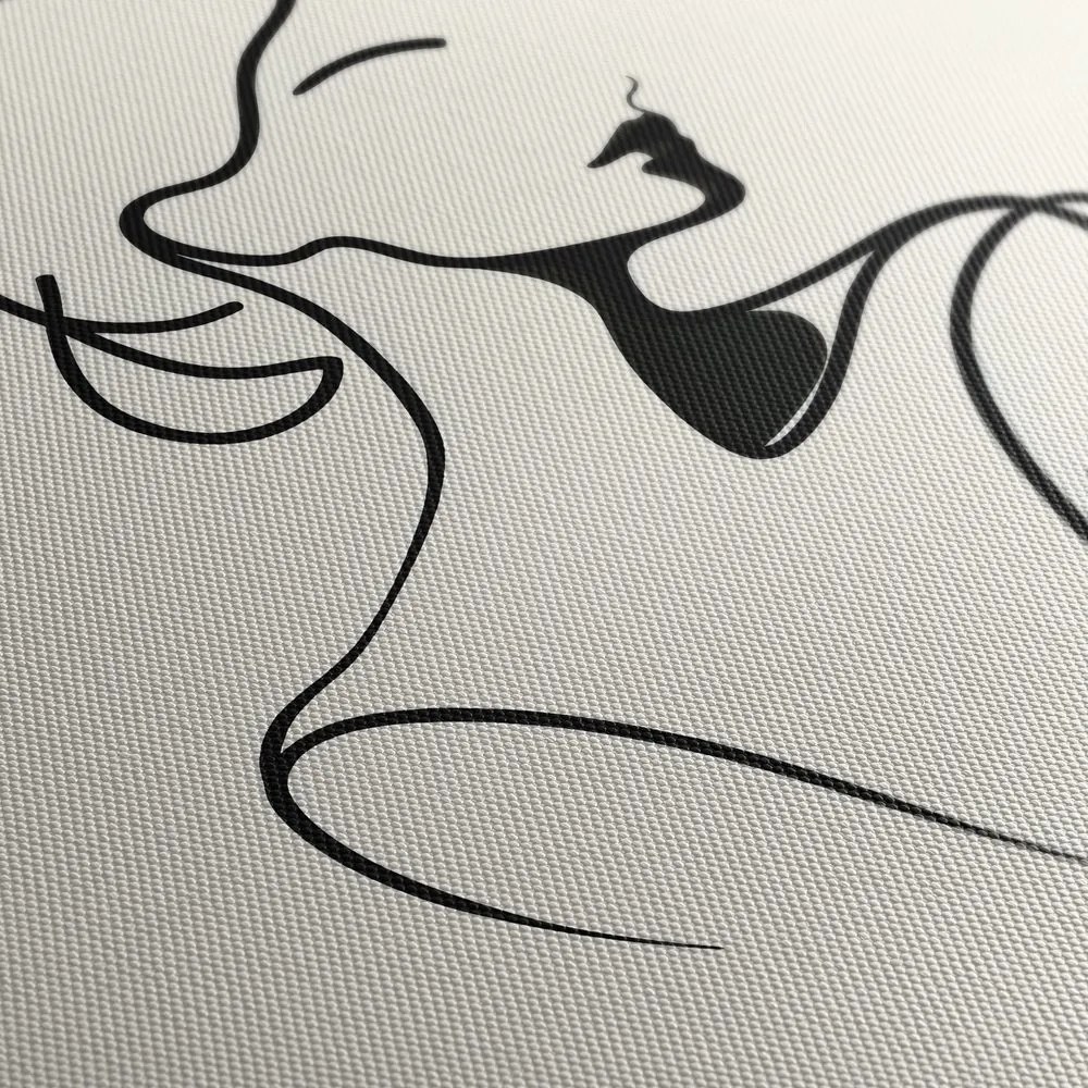 Quadro su tela – Donna in linee minimaliste