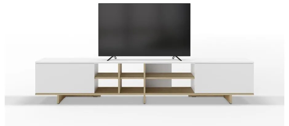 Tavolo TV bianco 230x44 cm Cequoia - Marckeric