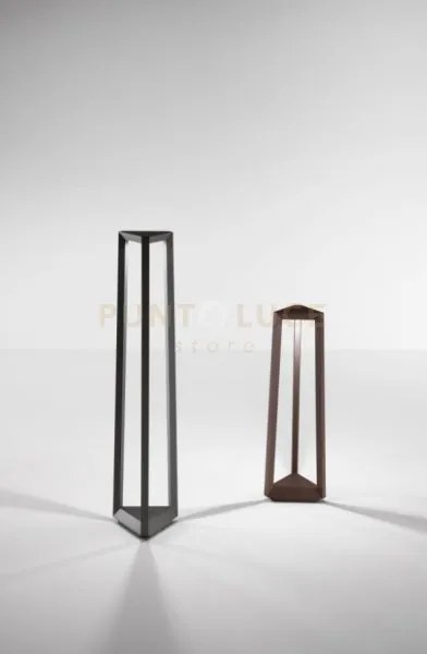 Paletto lucifer piccolo da esterno led 4000k 780lm 12w ip65 corten ...